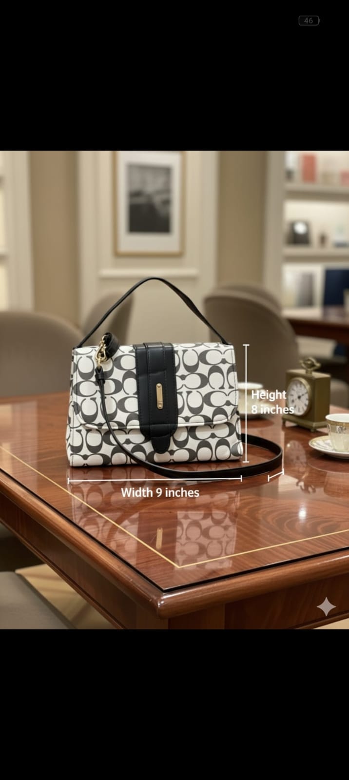 Mini Flap Box Monogram Top-Handle Crossbody Bag —   handbag by HandbagsAvenue